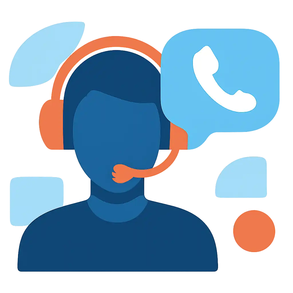 Customer support headset icon: Raxi Win help and contact visual