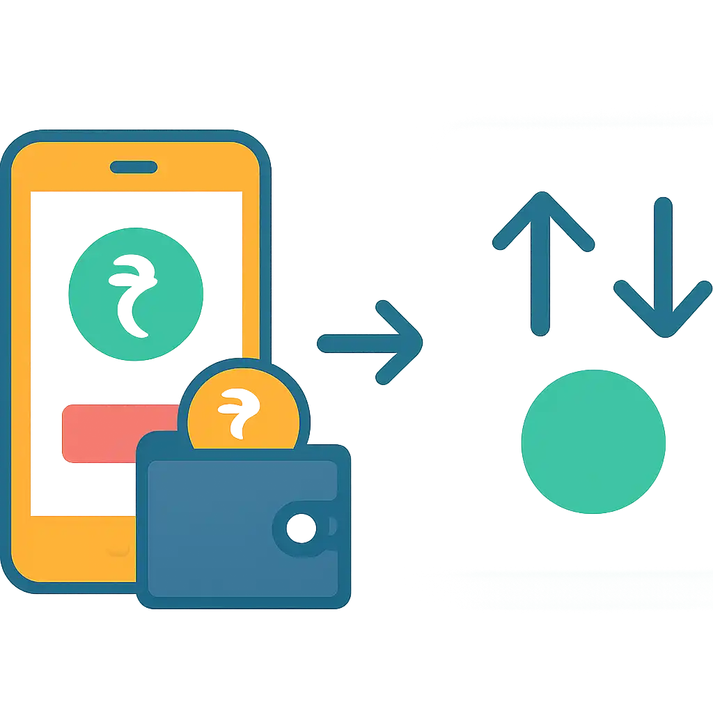 Payments / UPI symbols: Raxi Win deposit and withdrawal graphic